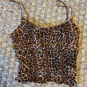 Princess Polly Cheetah Print Cropped Top